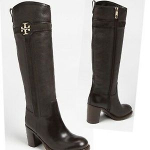 Tory Burch Alaina 30mm Boot-Tumbled Leather/Suede